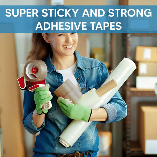 Brown Packaging Tape Rolls - 6pcs