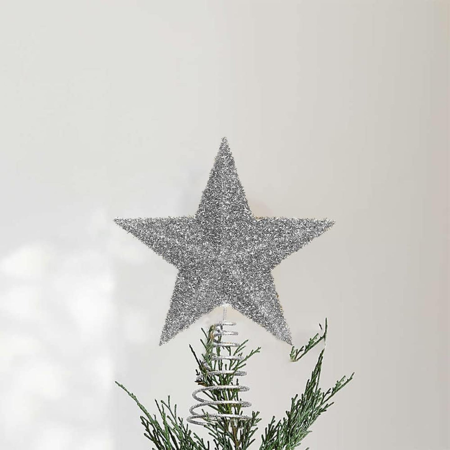 Christmas Tree Topper Star - 27cm, Silver