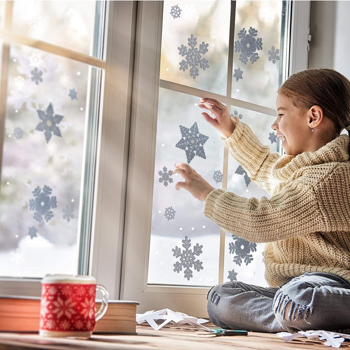 Christmas Window Snowflake Stickers