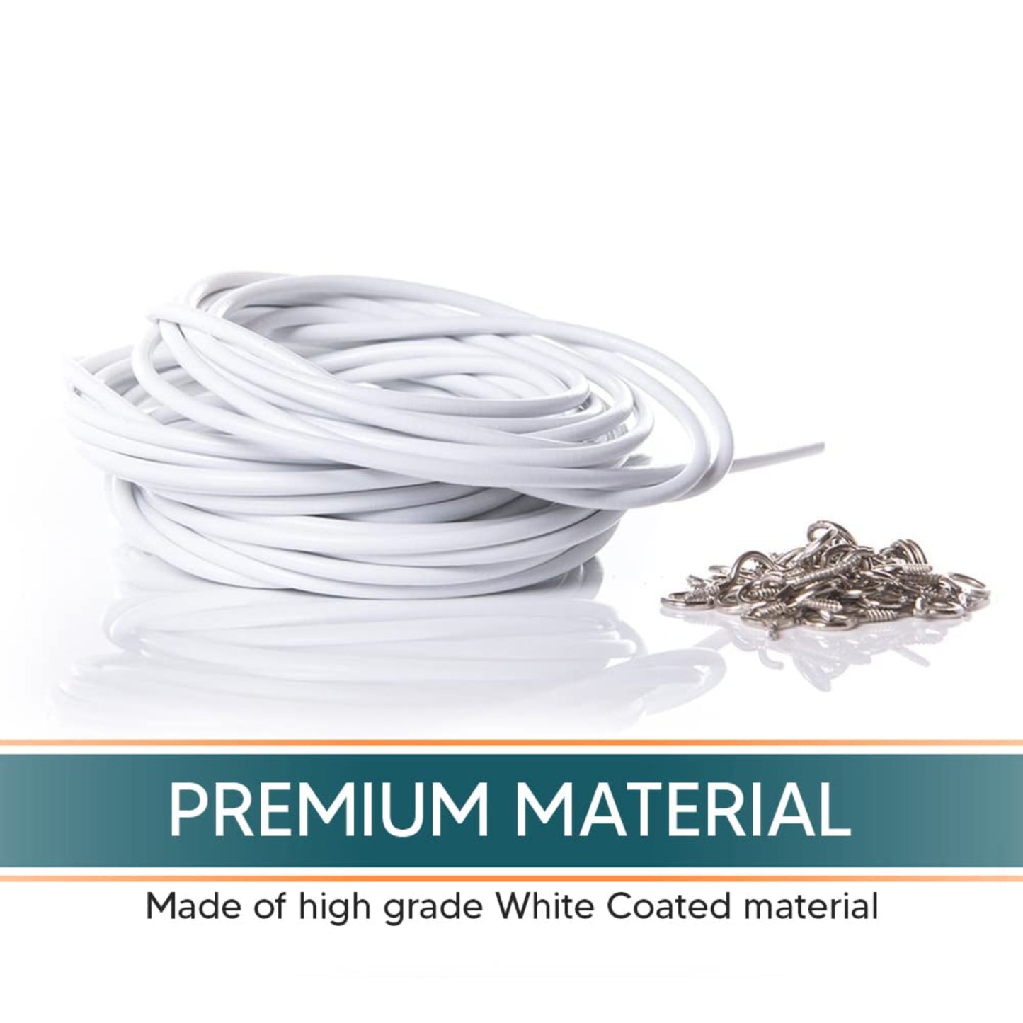 Curtain 3M Wire with 6 Hooks and 6 Eyes