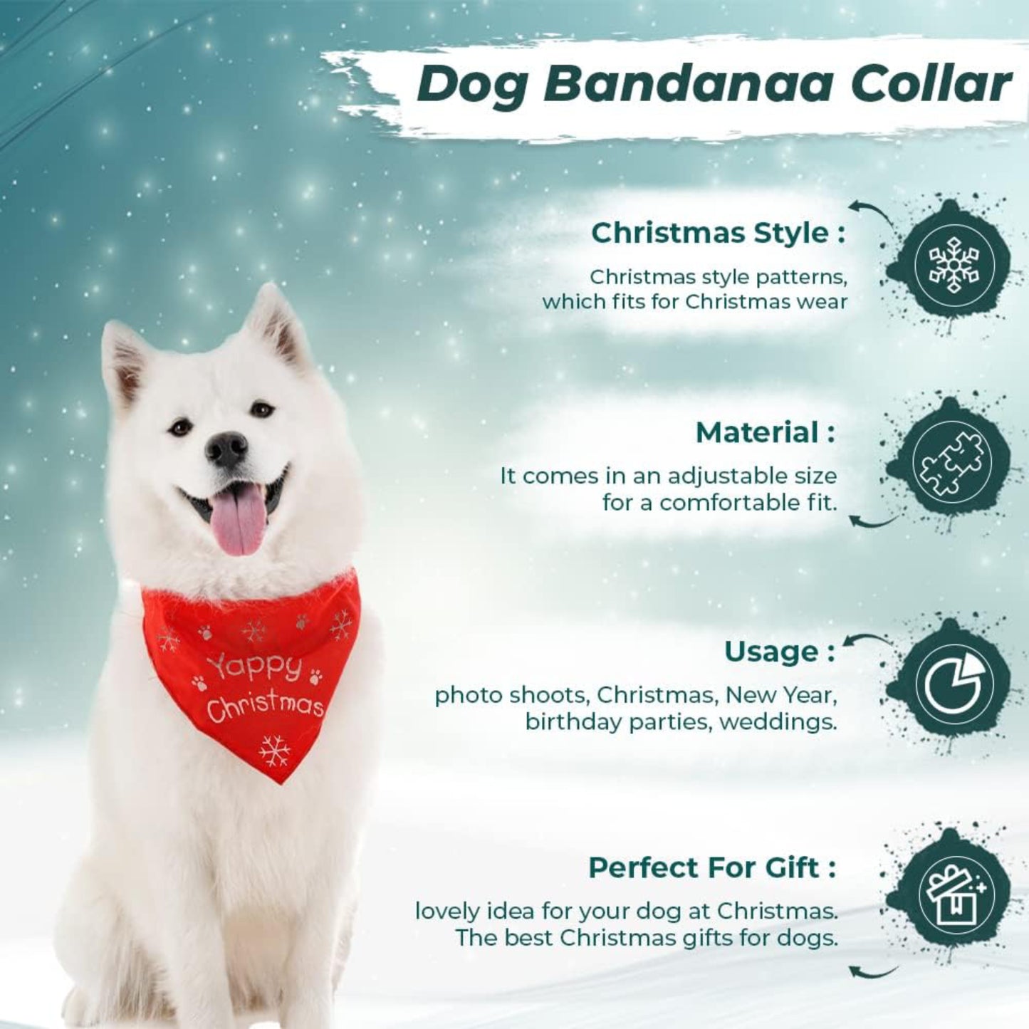 Dog Bandana Collar for Dog, Cat and Pet
