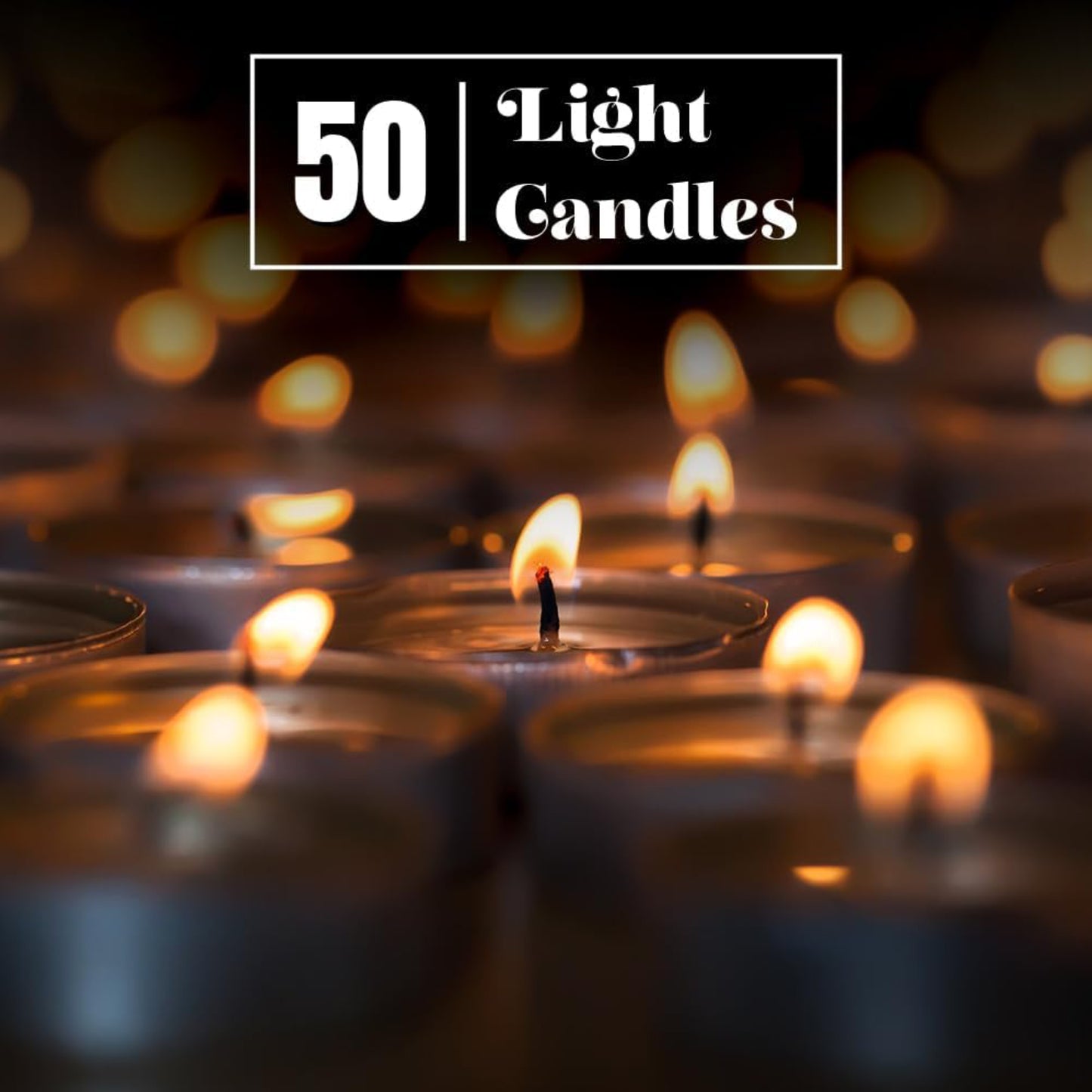 8 Hour Tea Light Candles - ( 25 Pack, White )
