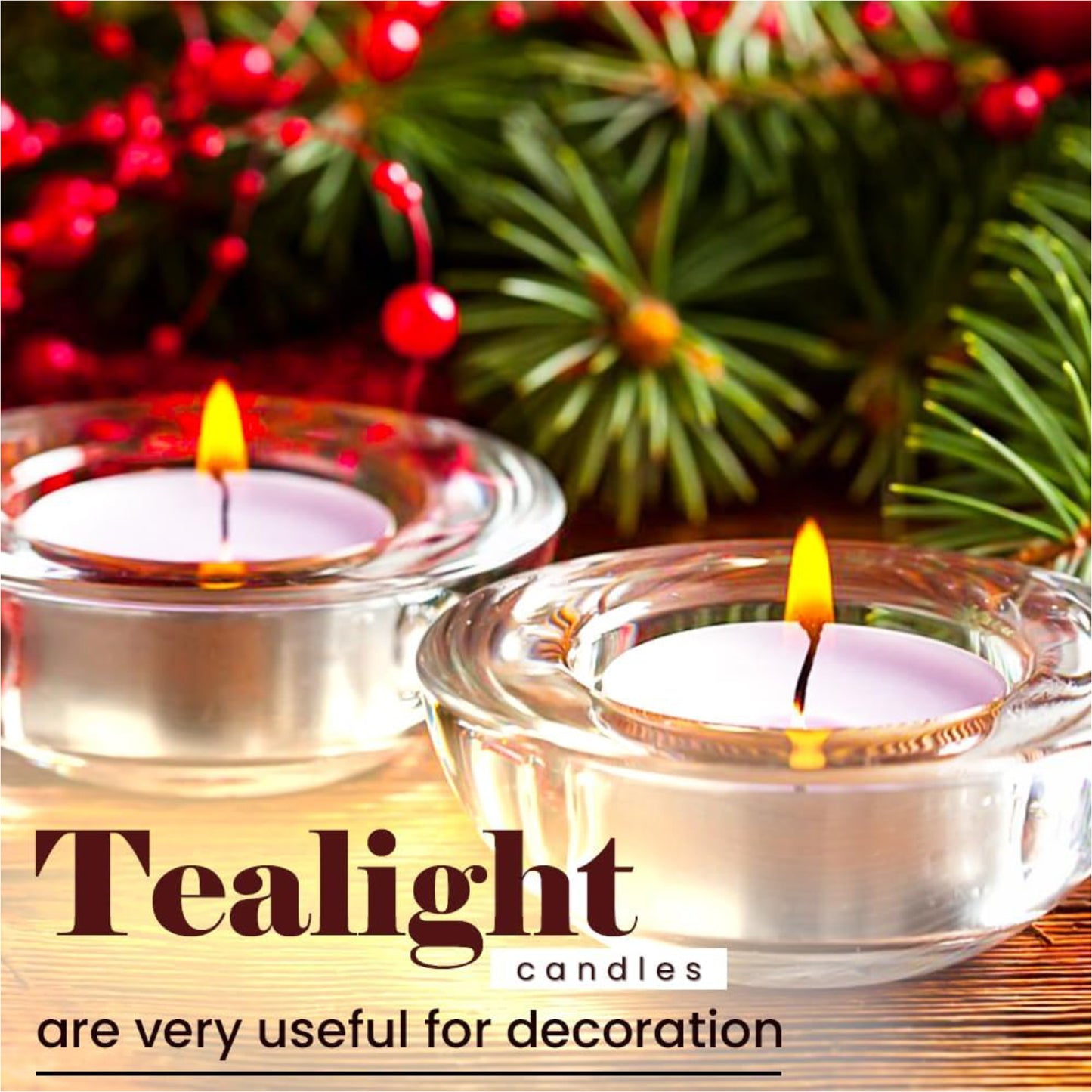 8 Hour Tea Light Candles - ( 25 Pack, White )