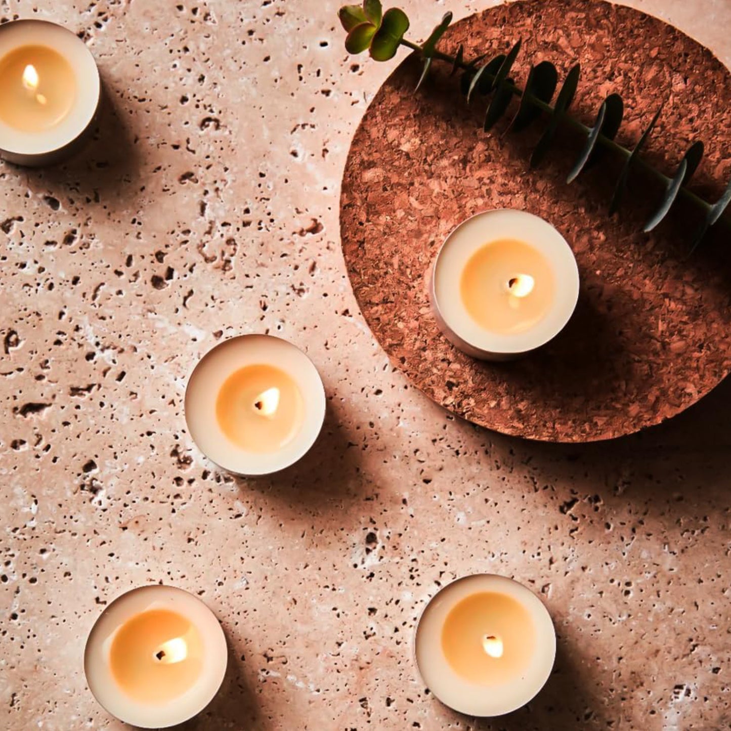 8 Hour Tea Light Candles - ( 25 Pack, White )