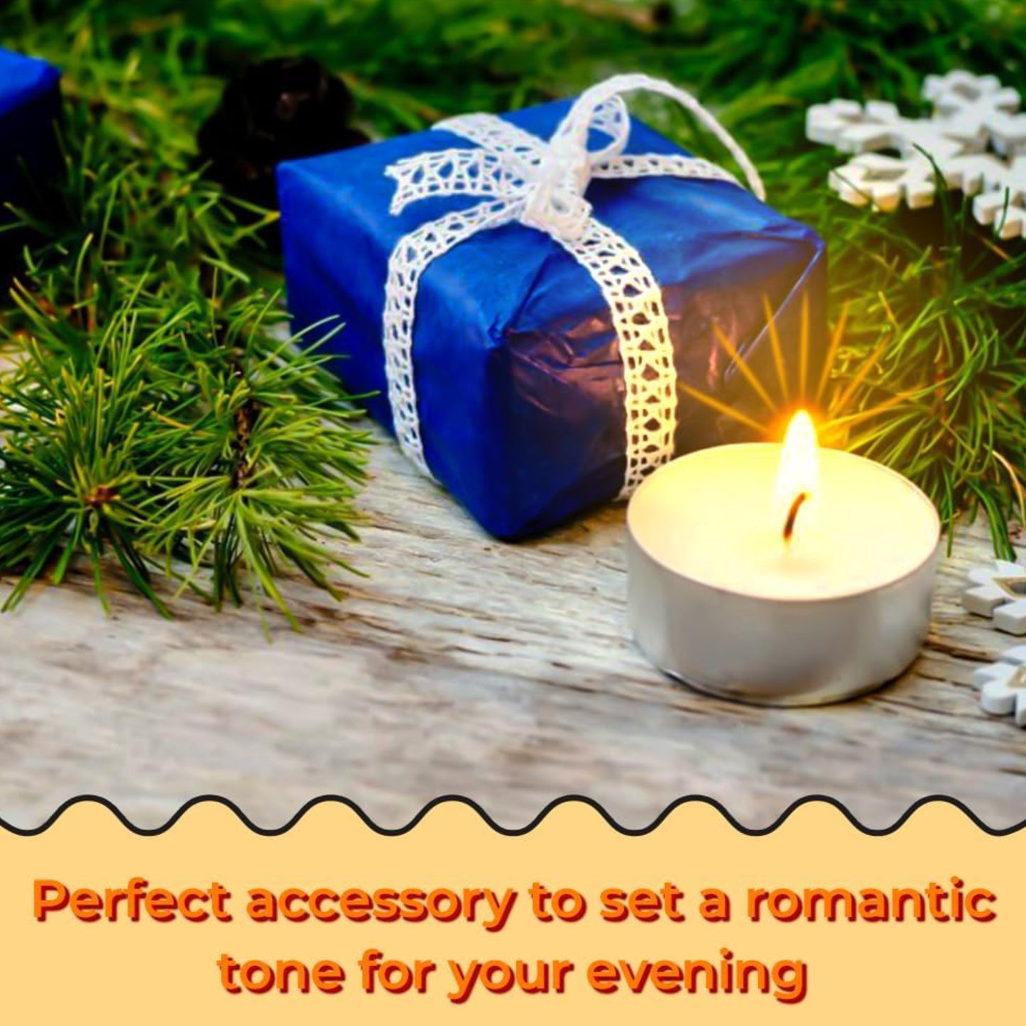 8 Hour Tea Light Candles - ( 25 Pack, White )