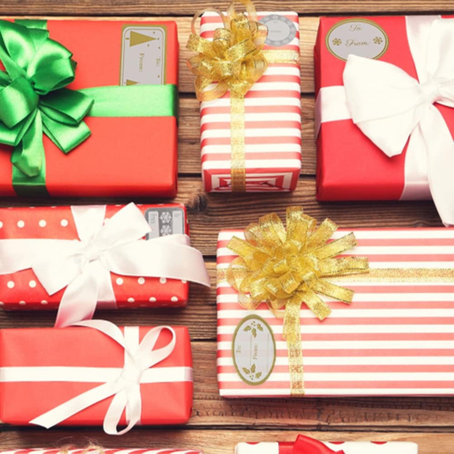 Foiled Self Adhesive Gift Labels Gold & Silver