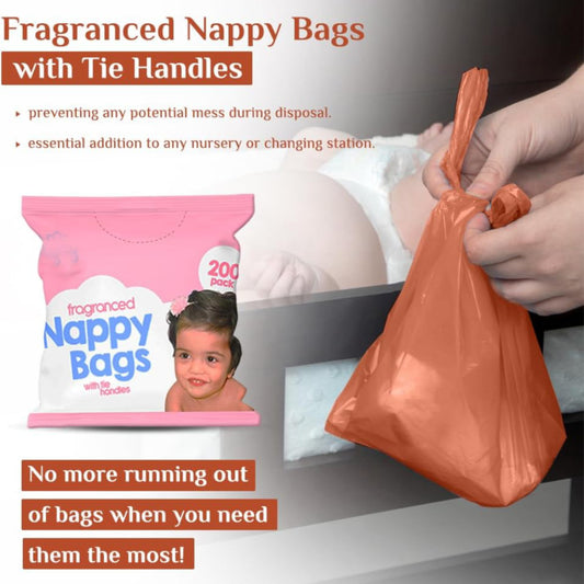 Fragranced Nappy Bags with Tie Handles