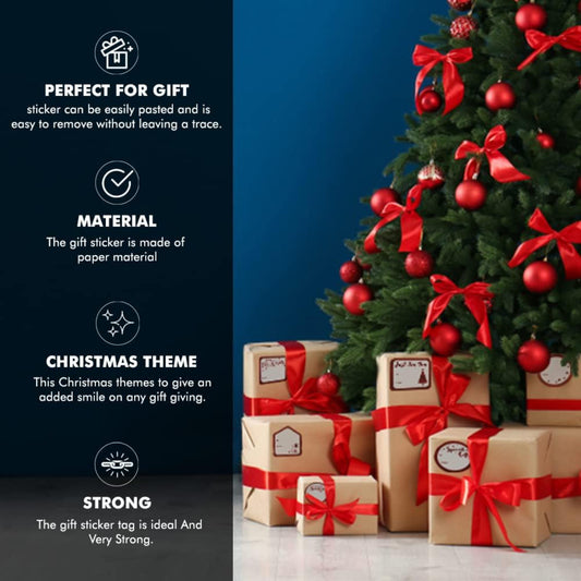 Glitter & Foil Gift Tags Stickers Multi Color Foil