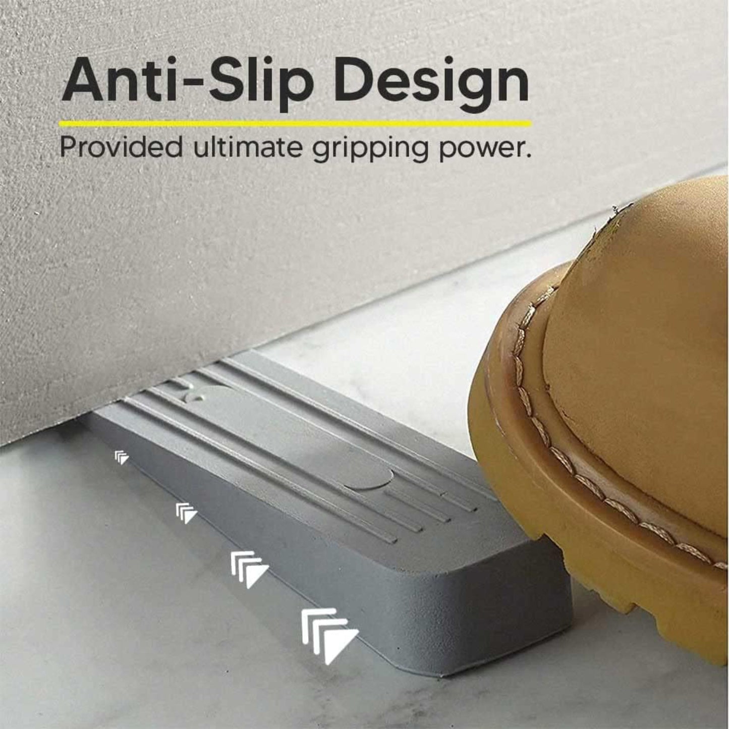 Non-Slip Rubber Door Wedge Stopper for Homes