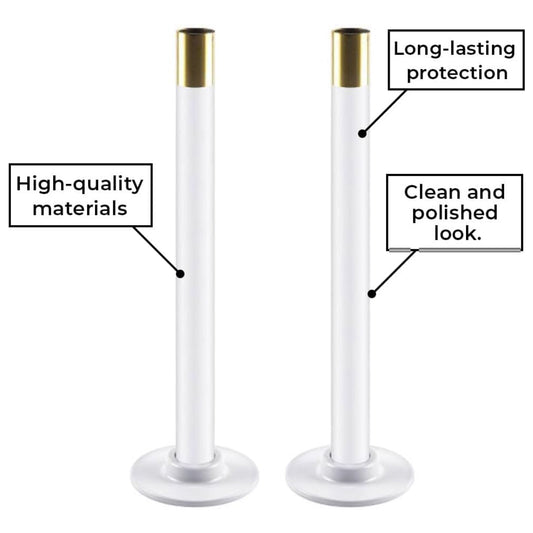 Radiator Pipe Covers Sleeves White