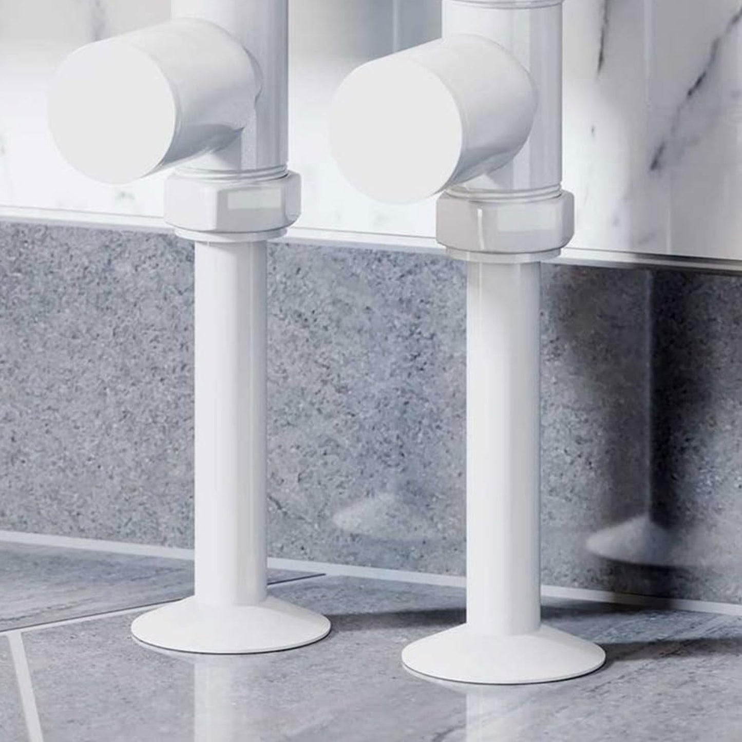 Radiator Pipe Covers Sleeves White