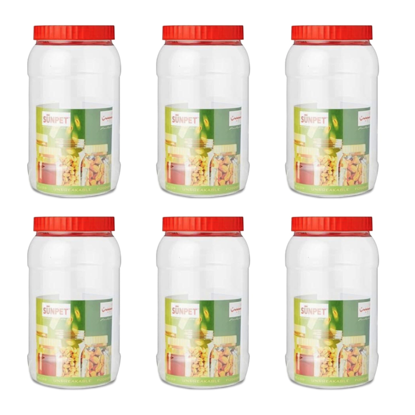 Plastic Storage Jars & Canisters with Screw Top Lids