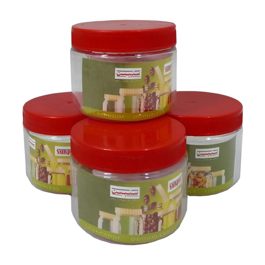 Plastic Storage Jars & Canisters with Screw Top Lids