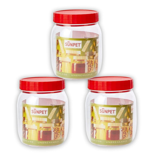 Plastic Storage Jars & Canisters with Screw Top Lids