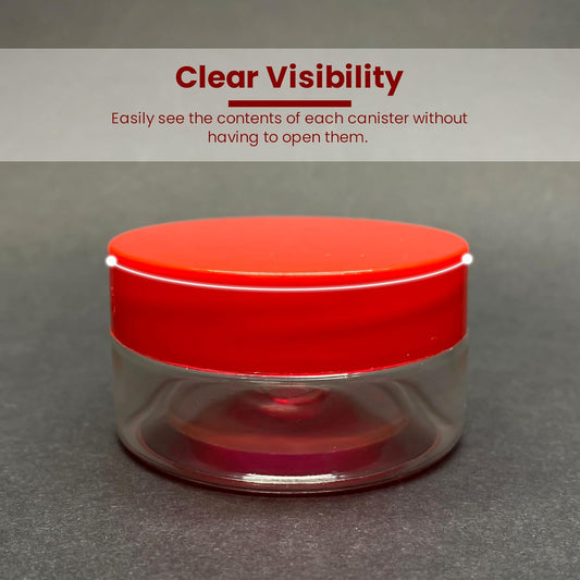 Plastic Storage Jars & Canisters with Screw Top Lids