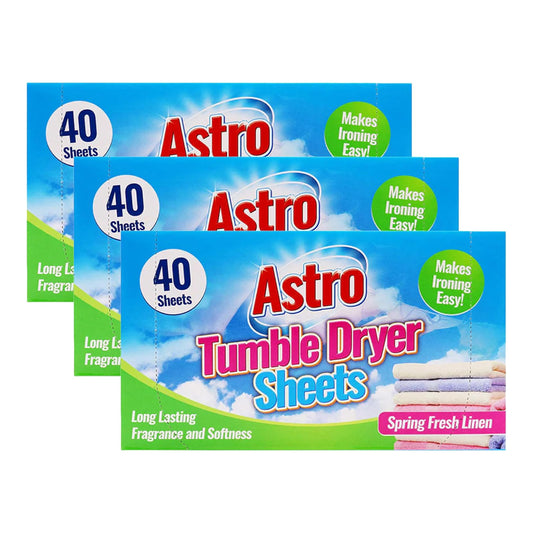 Tumble Dryer Sheets - 40 Sheets Each Pack, 3 Pack
