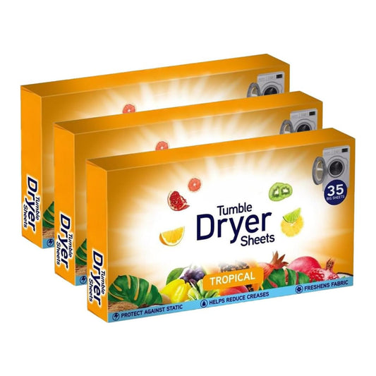 Tumble Dryer Sheets - 35 Sheets Each Pack, 3 pack