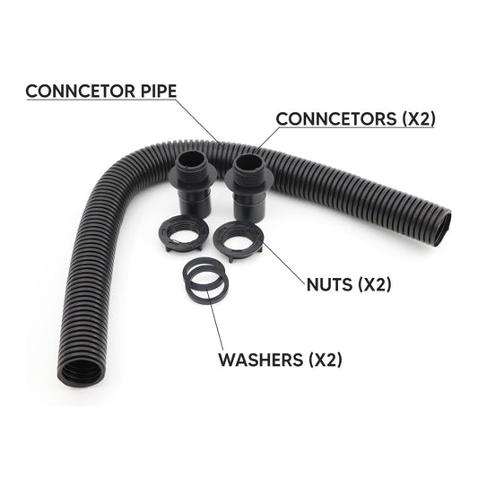 Water Butt Connector Kit for Downpipe - Black