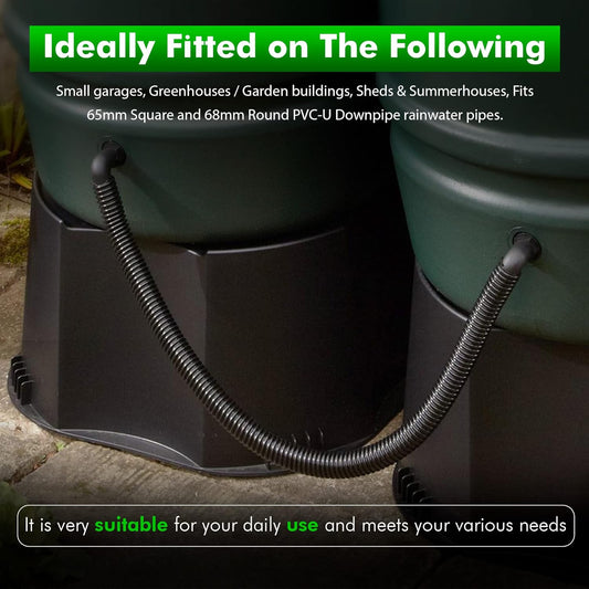 Water Butt Diverter Kit, Connects Downpipe to Water Butt