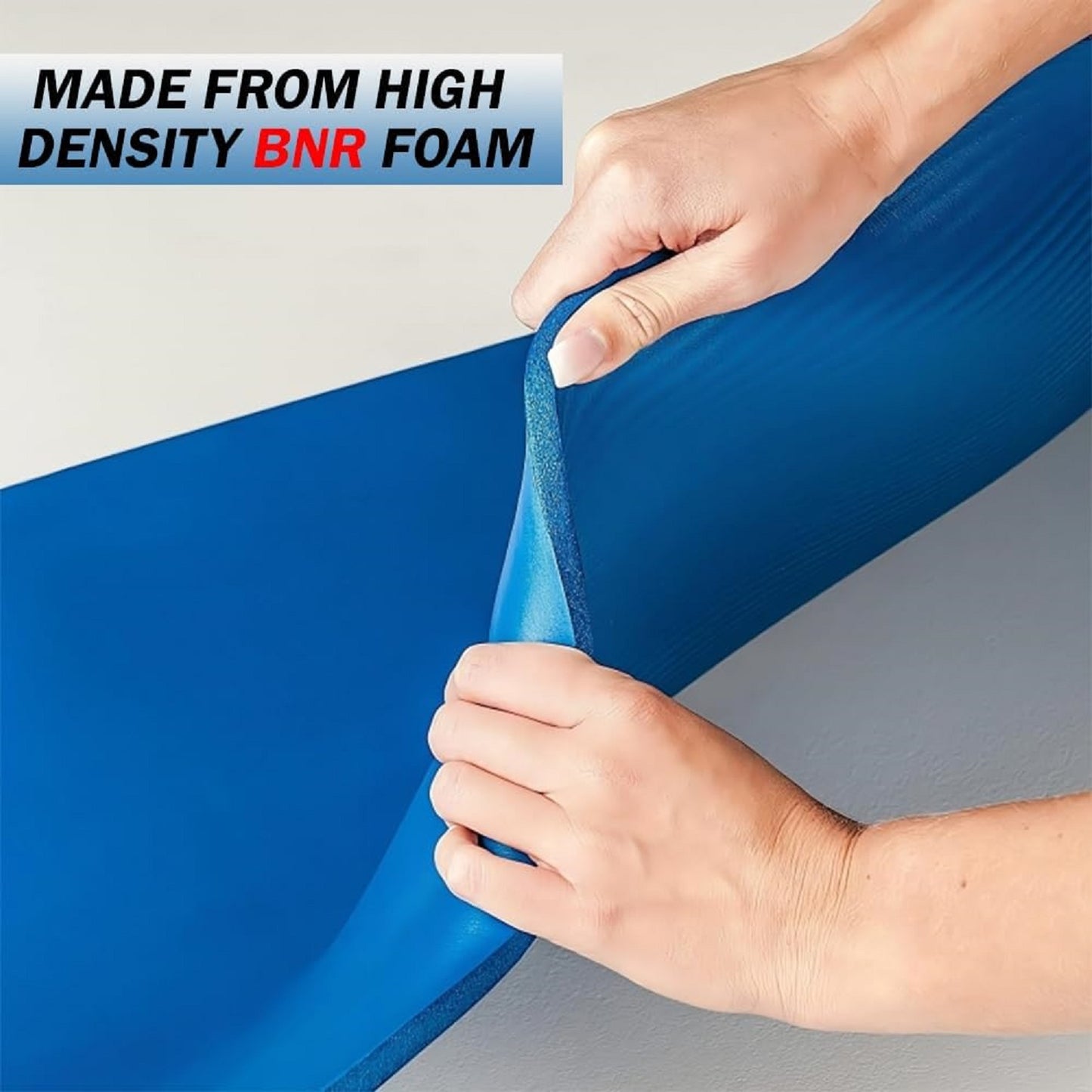 Yoga Mat Large & 10mm Thick - 183 x 60cm, Blue