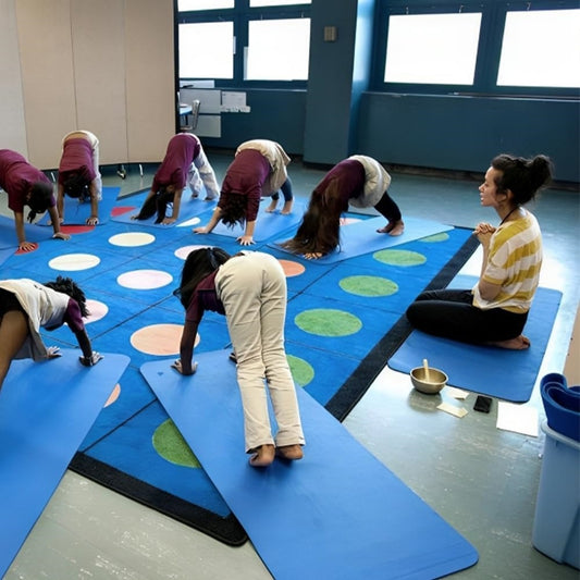 Yoga Mat Large & 10mm Thick - 183 x 60cm, Blue