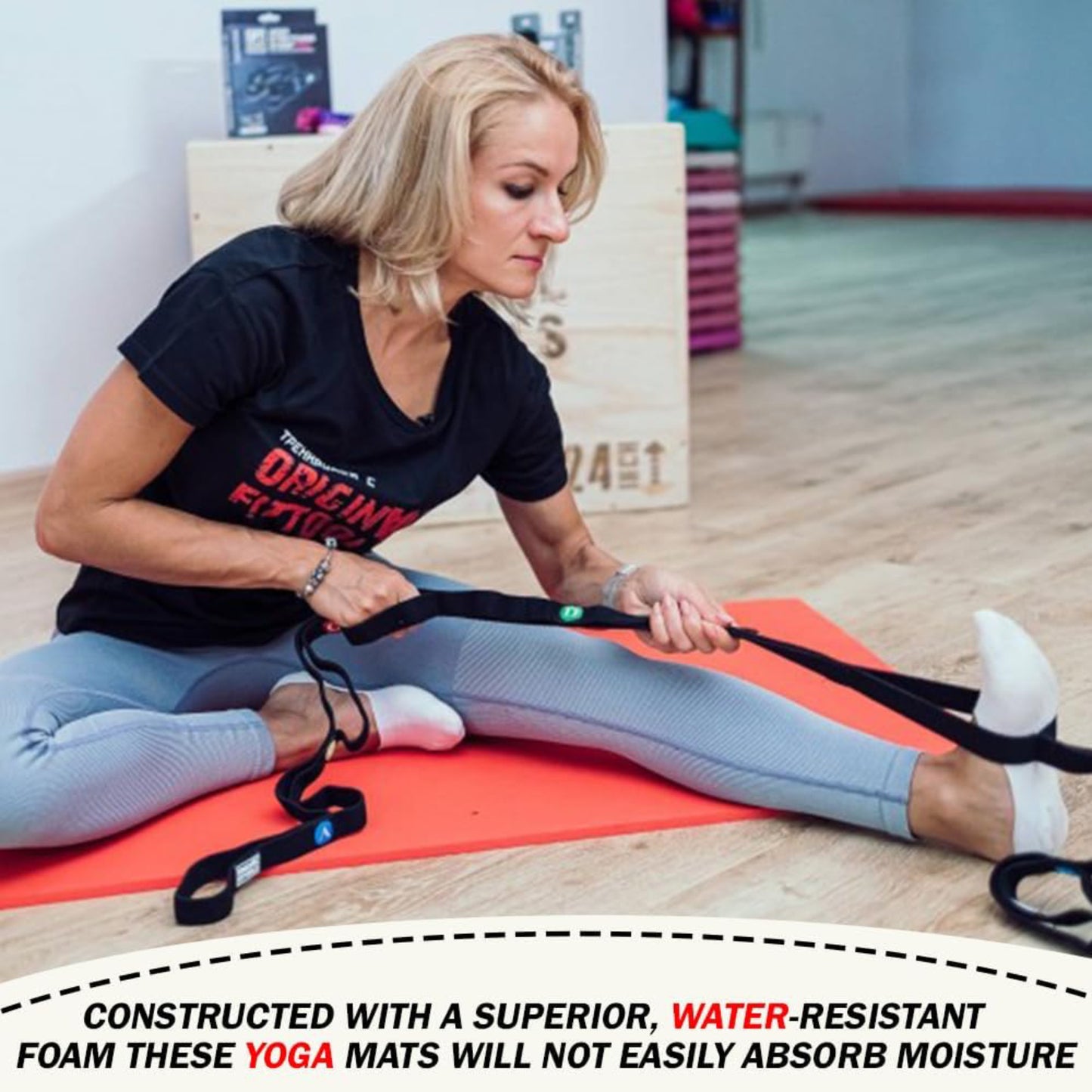 Yoga Mat Large & 10mm Thick Red