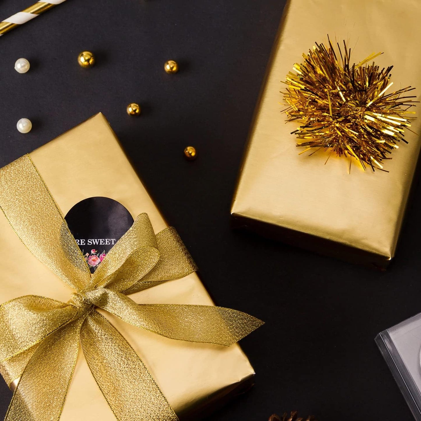 Christmas Metallic Foil Effect Wrapping Papers Rolls