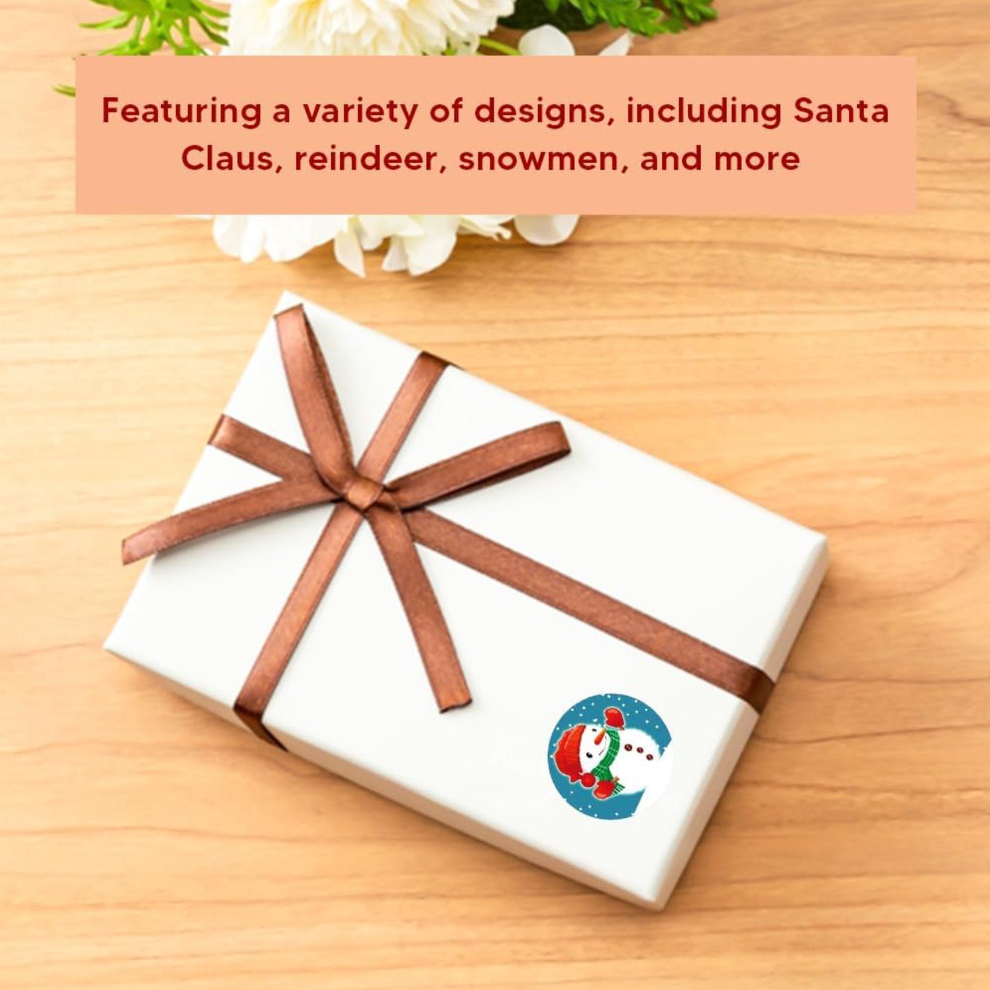 Assorted Christmas Stickers for Xmas Presents - 100pcs
