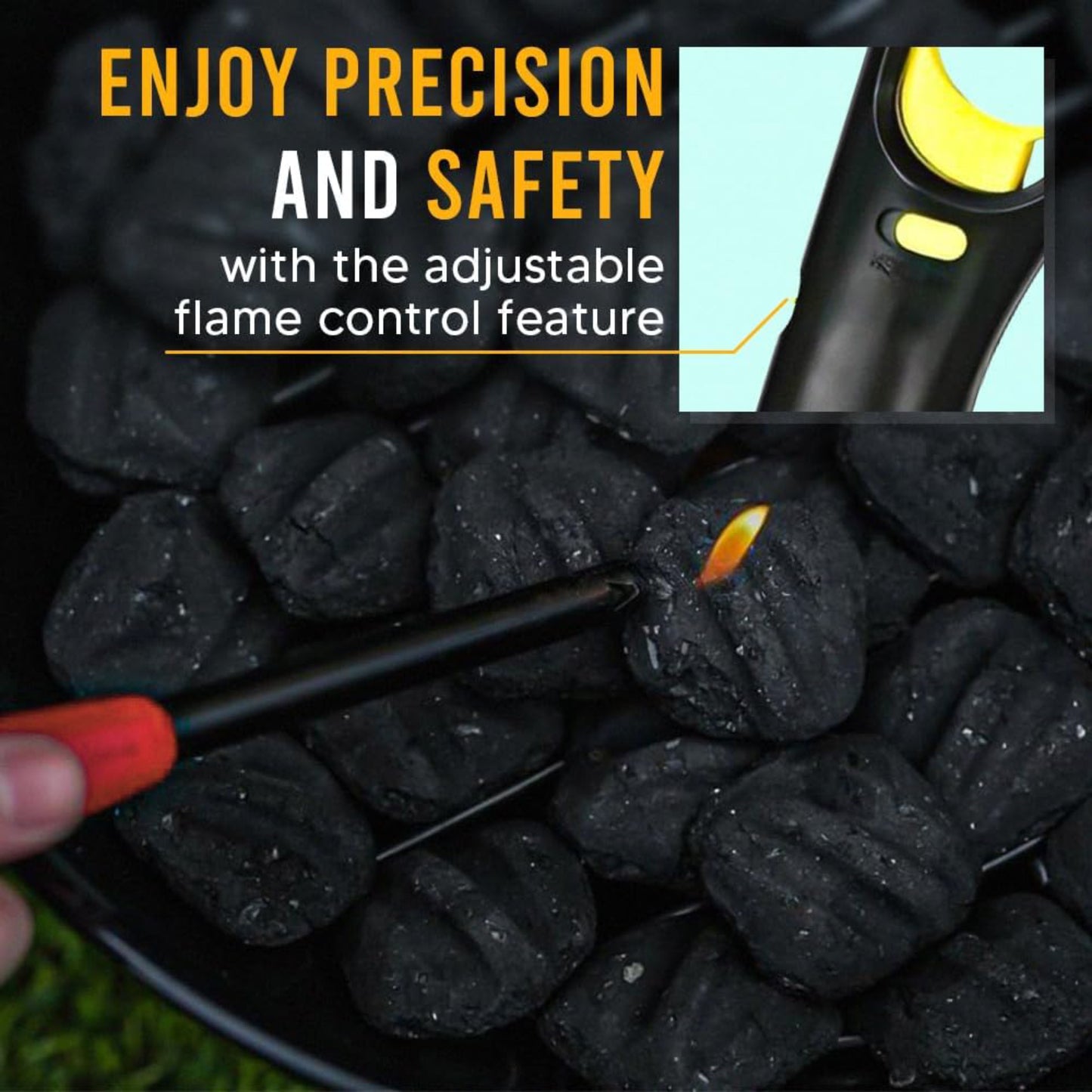 BBQ Multipack Refillable Safety Fire Lighter - Multicolor, 4pcs