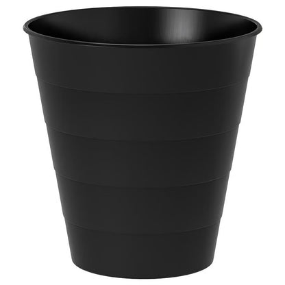 Waste Paper Bin Made from Polypropylene, Black, Diameter 28cm, Height: 28cm, Volume: 10Litres, Plastic