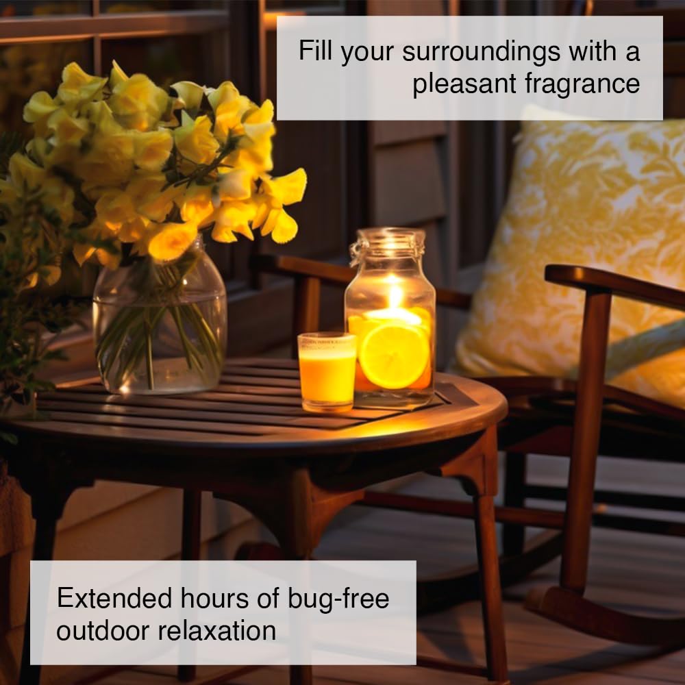 ANGIX Citronella Candles for Indoor & Outdoor Gardens, Patios & Camping