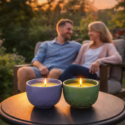 ANGIX Citronella Candles for Indoor & Outdoor Gardens, Patios & Camping