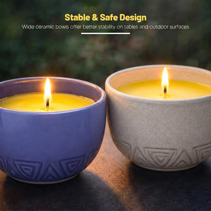 ANGIX Citronella Candles for Indoor & Outdoor Gardens, Patios & Camping