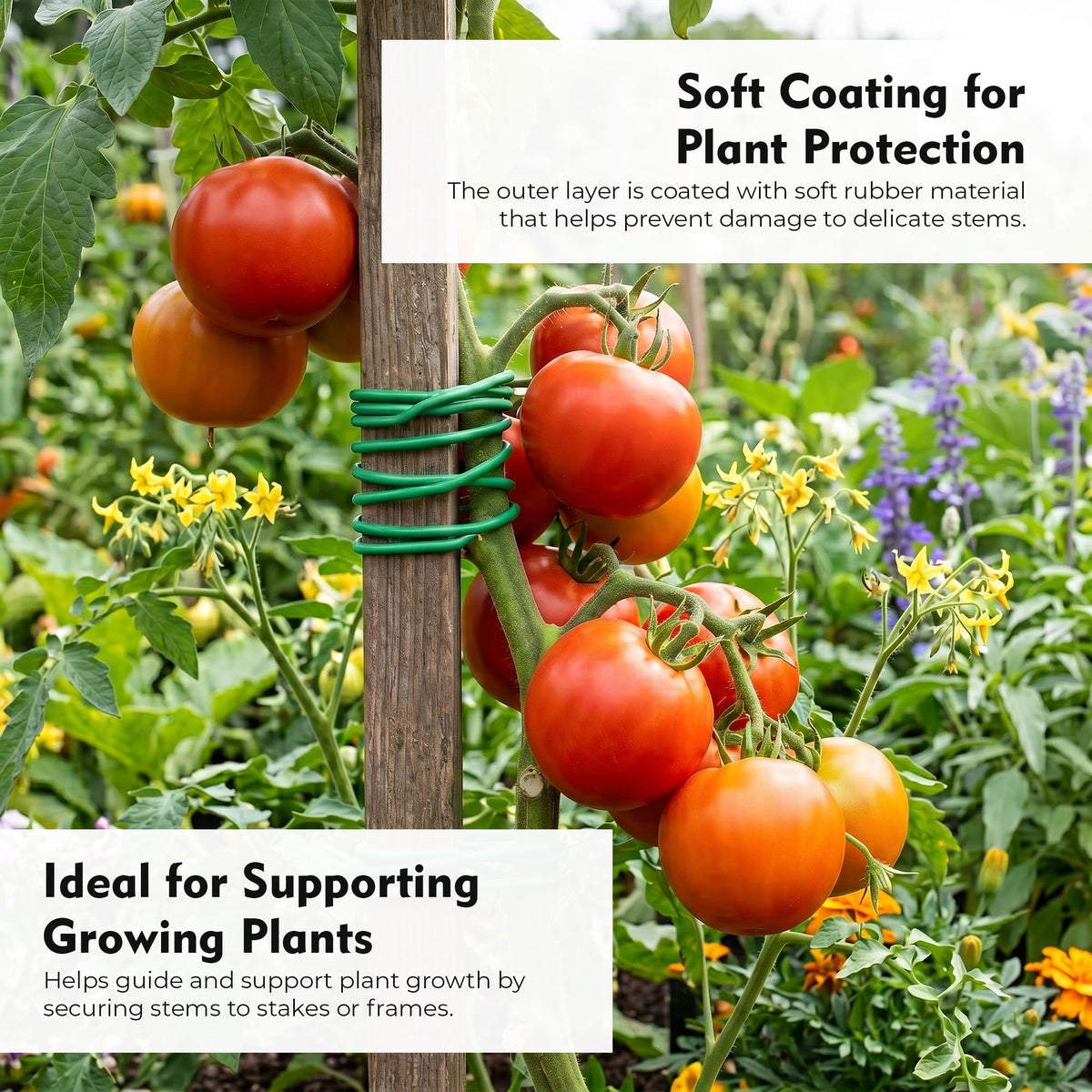 ANGIX Garden Netting, Plant Labels & Plant Ties for Healthy Growth