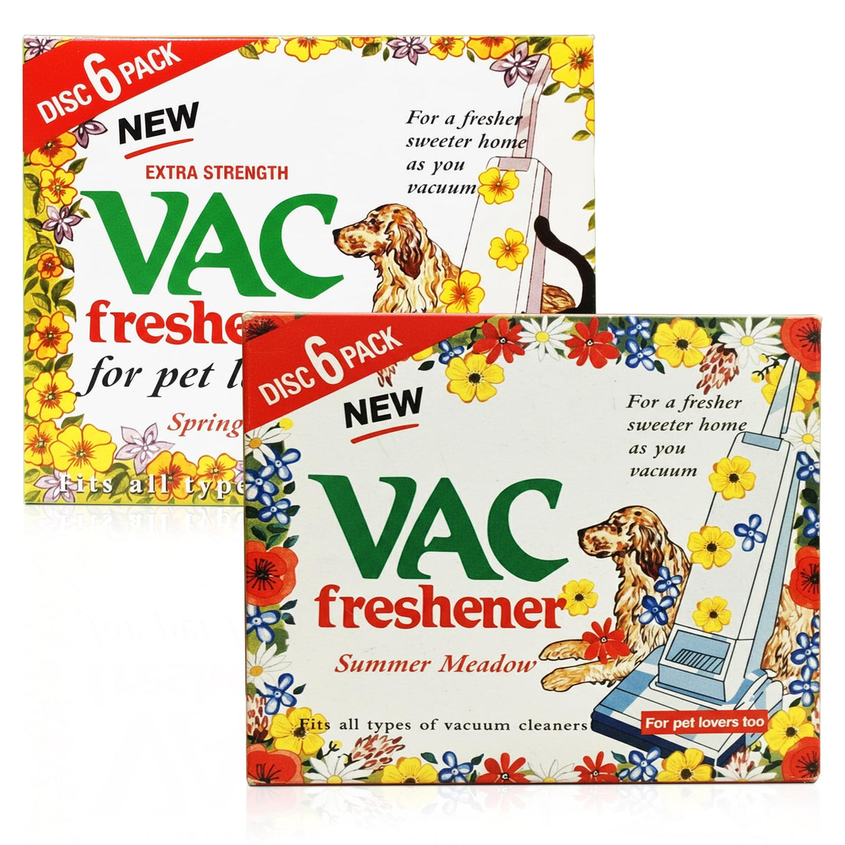 ANGIX 12 Pack Vacuum Cleaner Freshener Discs Extra Strength for Pet Lovers Fits All Vacuum Cleaners Hoover Disc 6 Summer & 6 Spring Meadow Long Lasting Carpet Air Fresheners