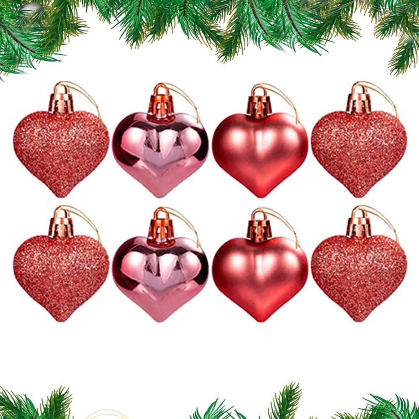 Heart Baubles Hanging Ornaments