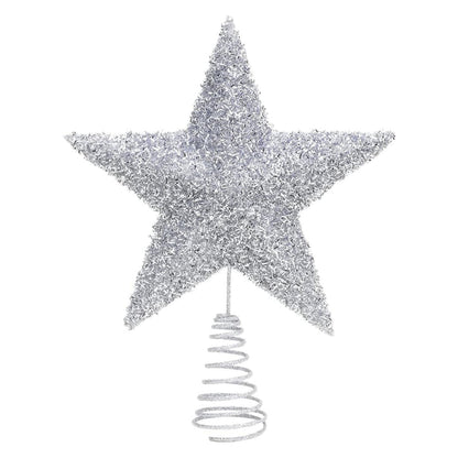 Christmas Tree Topper Star - 27cm, Silver