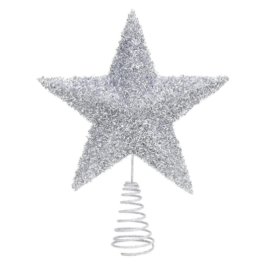 Christmas Tree Topper Star - 27cm, Silver