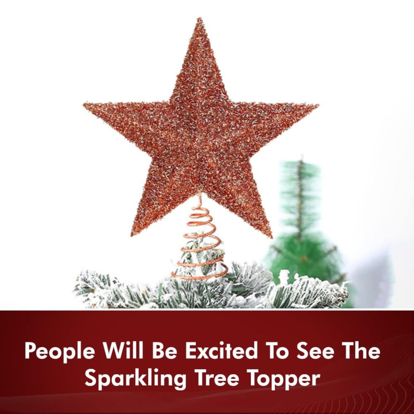 Christmas Tree Topper Star Red