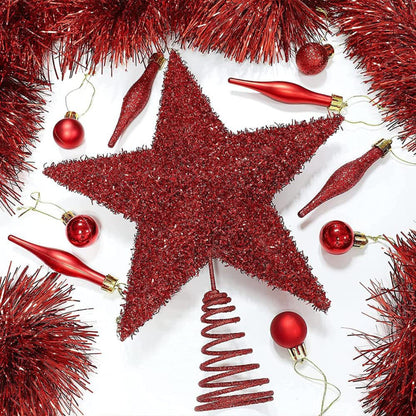 Christmas Tree Topper Star Red