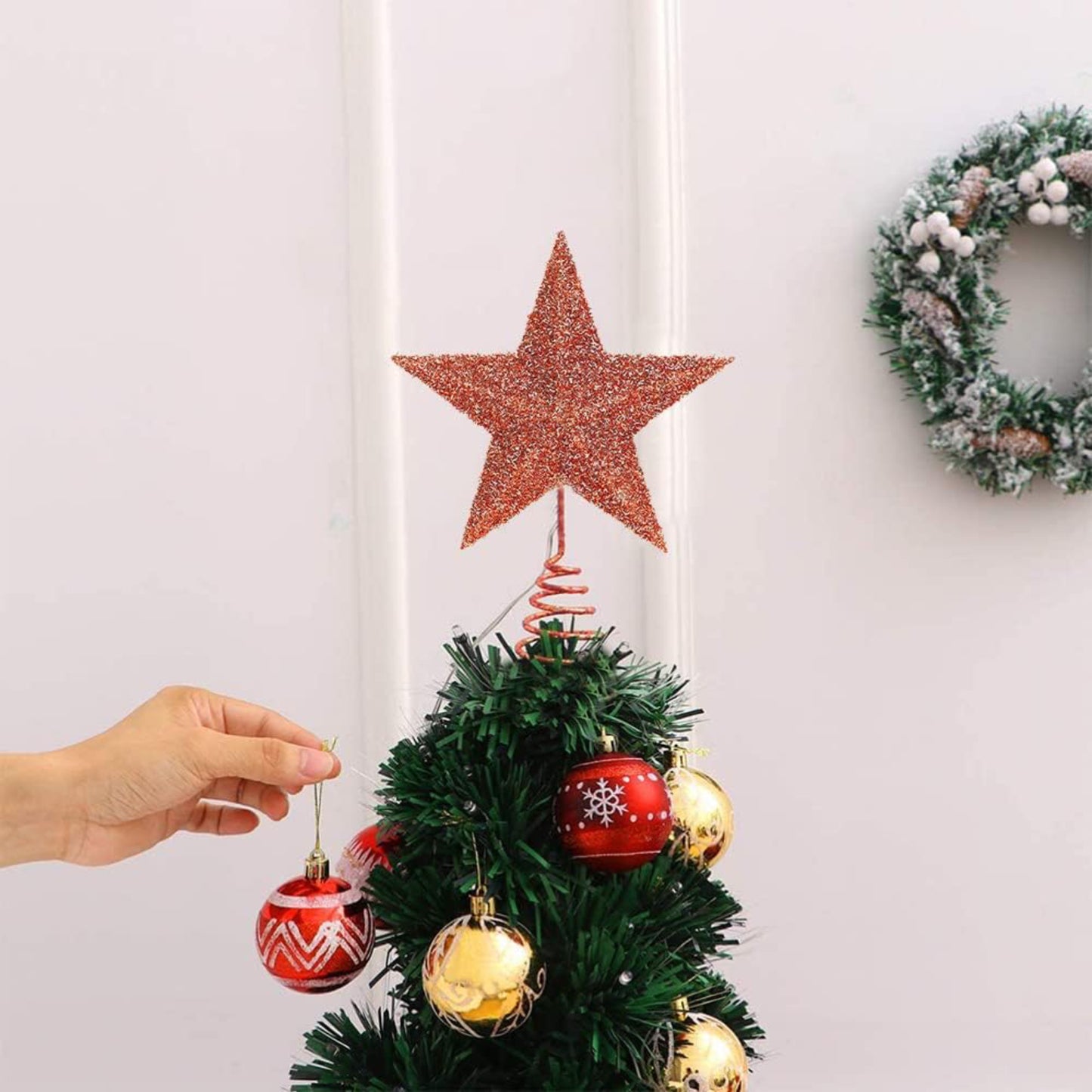 Christmas Tree Topper Star Red