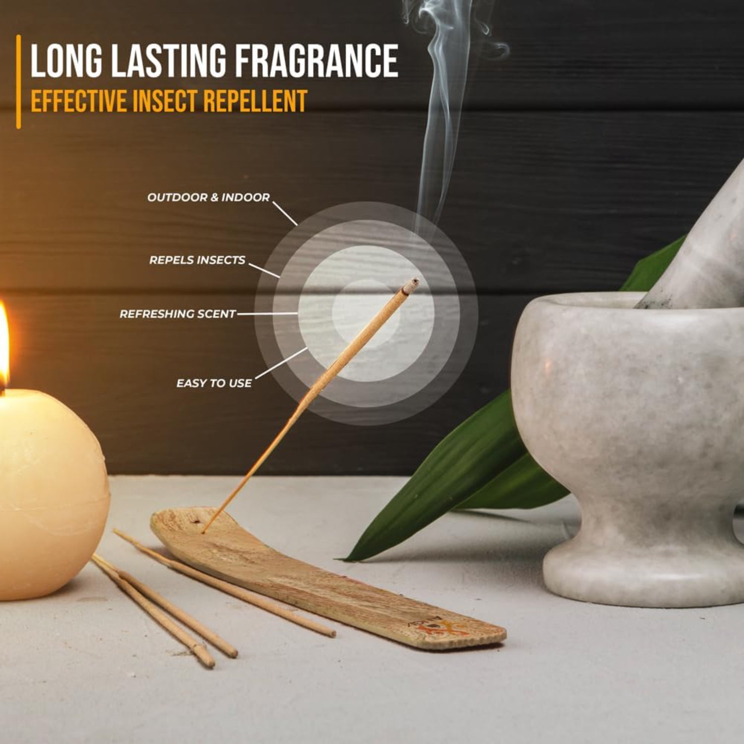 Citronella Incense Sticks with Holder