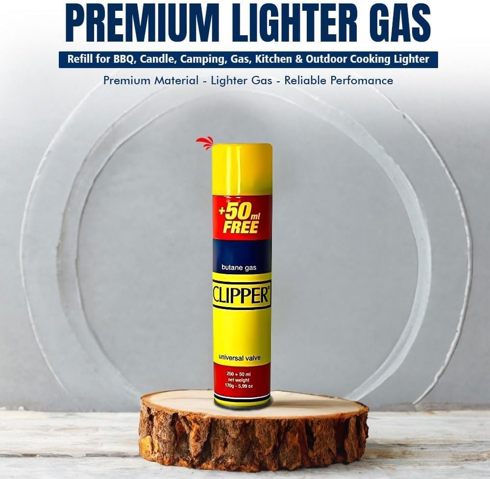 4 BBQ Lighters with 1 Clipper Gas