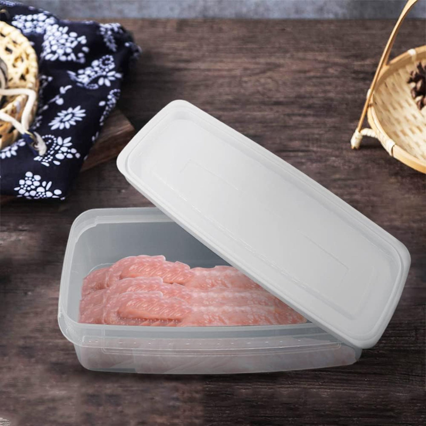 Clear Rectangular Bacon Storage Box