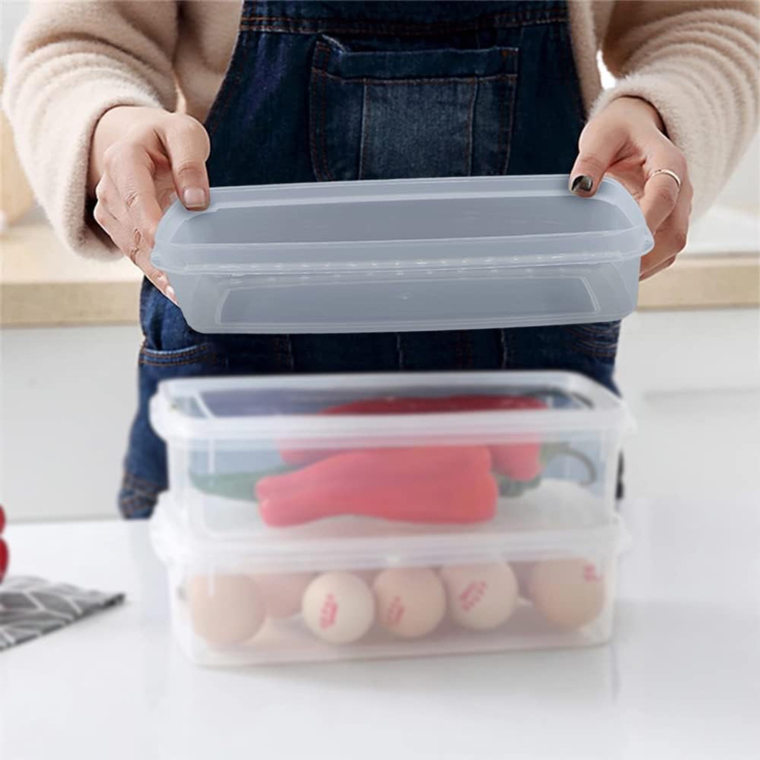 Clear Rectangular Bacon Storage Box