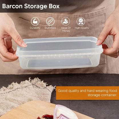 Clear Rectangular Bacon Storage Box