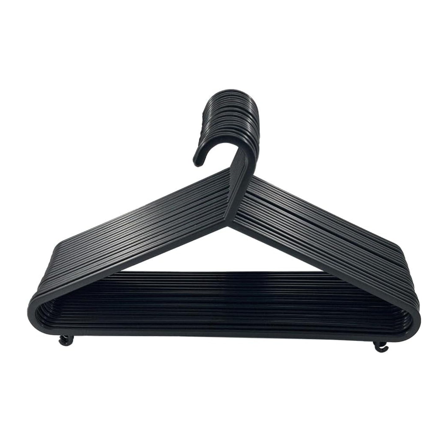 Coat Hangers Black with Suit Trouser Bar and Lips
