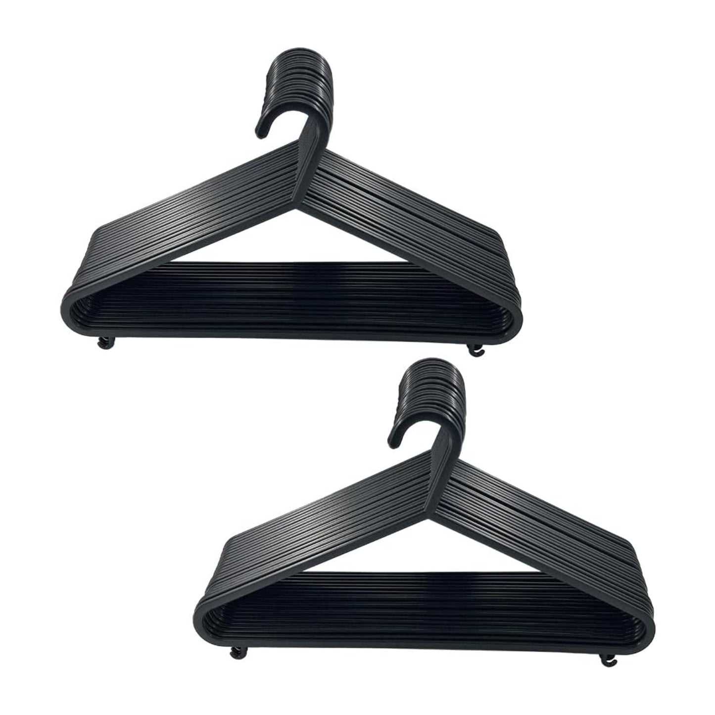 Coat Hangers Black with Suit Trouser Bar and Lips