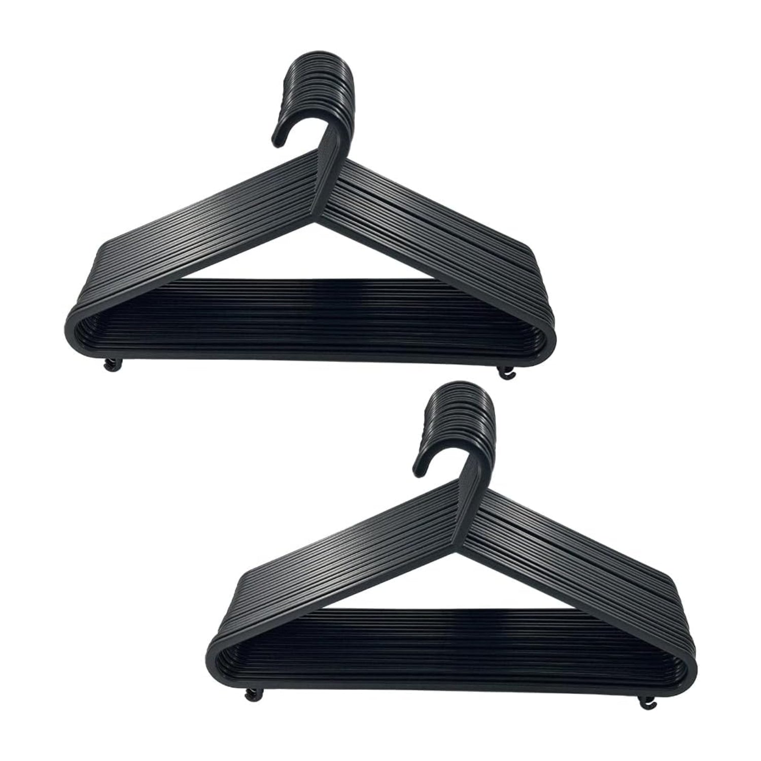 Coat Hangers Black with Suit Trouser Bar and Lips