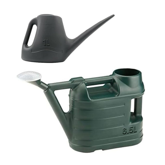 Combo 1L Watering Can Set + 6.5L Capacity, Small Watering Can